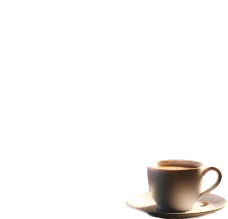 Elegante Kaffeetasse mit dampfendem Kaffee, einladende Atmosphäre.